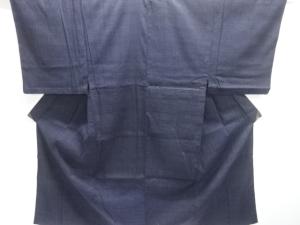 未使用品　仕立て上がり　重要無形文化財本場結城紬80亀甲単衣男物着物（キングサイズ）